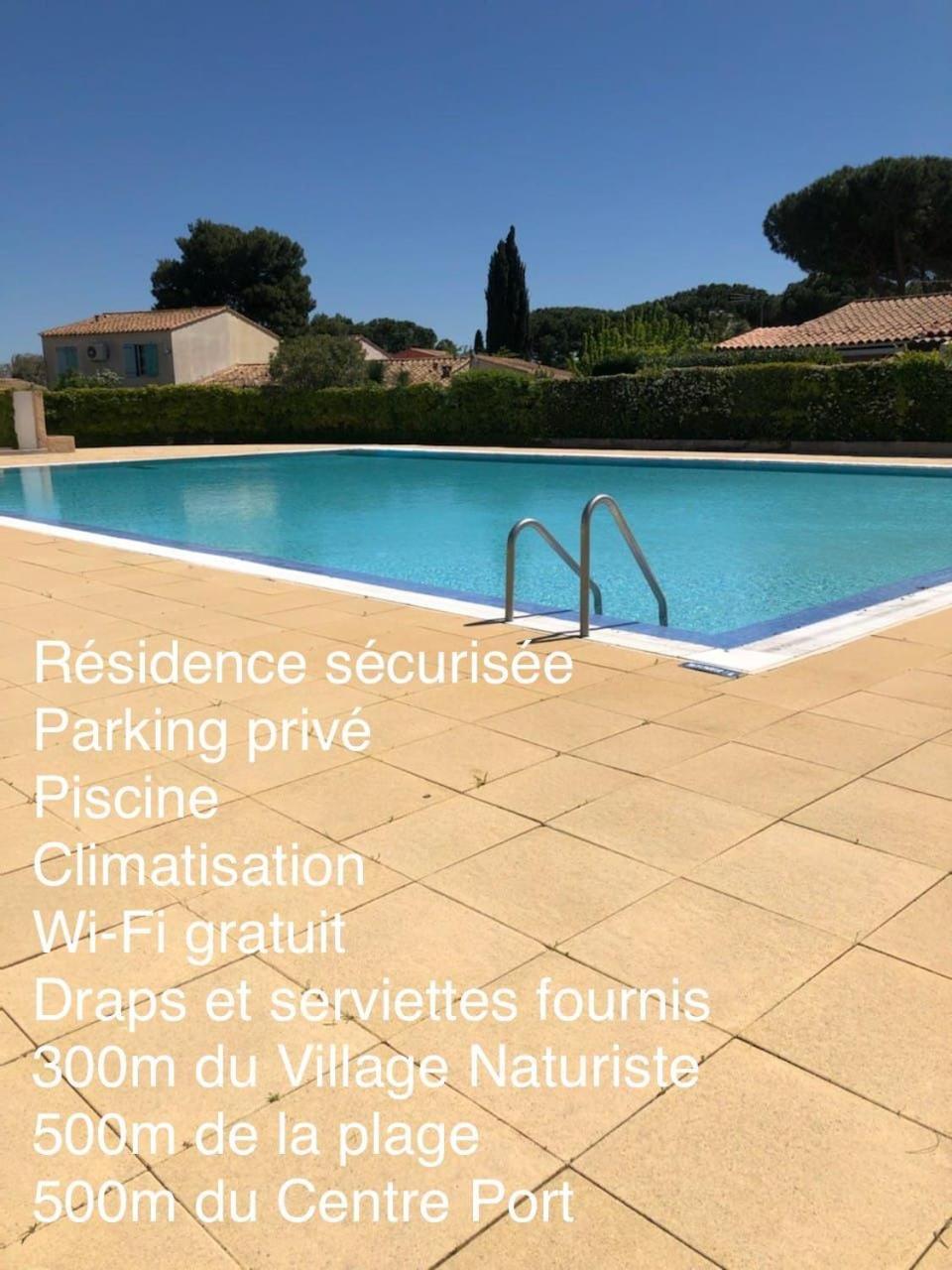Appartement Jade Dans Residence Proche Tennis/ Centre Naturiste Agde Buitenkant foto